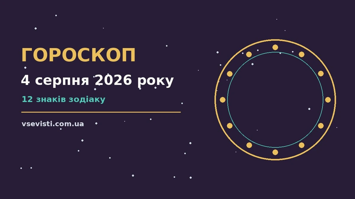 Гороскоп на 4 серпня 2026 року: головні підказки дня для спокійних і точних рішень